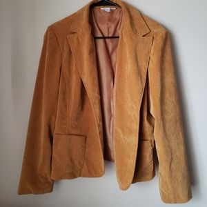 Dress Barn Mustard Yellow Corduroy Blazer Large